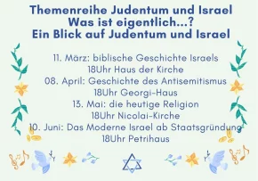 Plakat Themenreihe Judentum und Israel